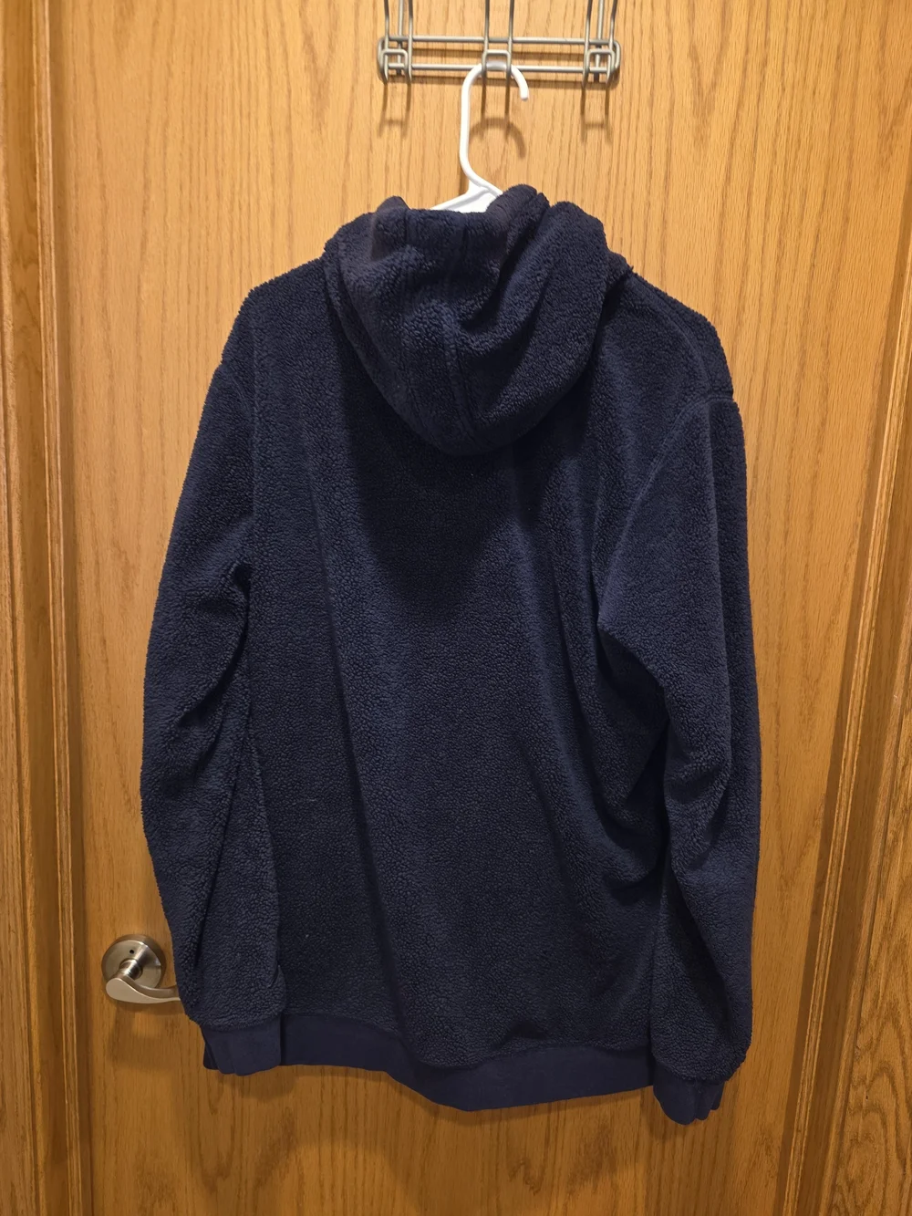 Vintage Jordan Men's Navy 'Flight' Sherpa Hoodie